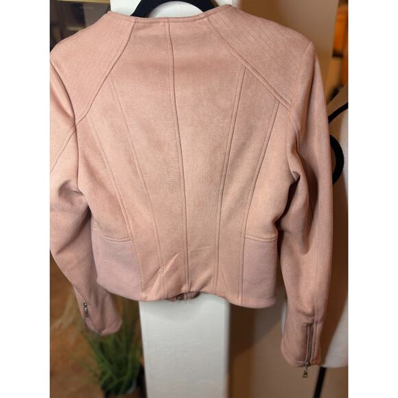 Molly Bracken Pastel Pink Suede Jacket Size Small - Picture 6 of 6